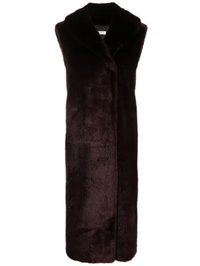PHILOSOPHY DI LORENZO SERAFINI SLEEVELESS FAUX-FUR COAT