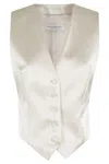 Philosophy Di Lorenzo Serafini Sleeveless Gilet With Deep V-neckline