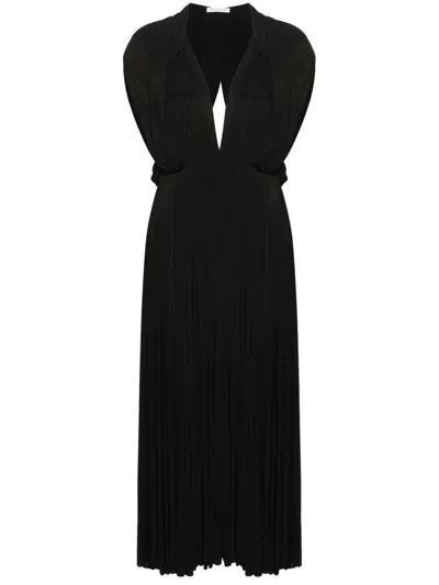 Philosophy Di Lorenzo Serafini Sleeveless Pleated Dress In Black