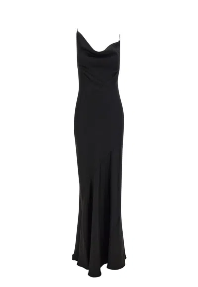 Philosophy Di Lorenzo Serafini Sleeveless Satin Maxi Dress In Black