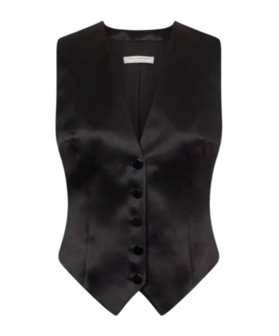 Philosophy Di Lorenzo Serafini Interlock-weave Waistcoat In Black