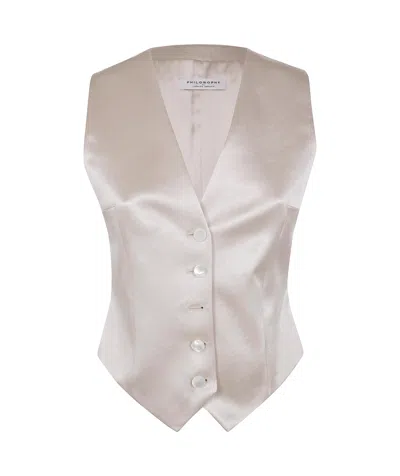 Philosophy Di Lorenzo Serafini Sleeveless Vest In White