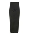 Philosophy Di Lorenzo Serafini Slit-detailed Straight-hem Skirt In Black