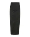 Philosophy Di Lorenzo Serafini Slit-detailed Straight-hem Skirt In Black