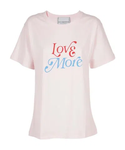 PHILOSOPHY DI LORENZO SERAFINI SLOGAN PRINTED SHORT-SLEEVED T-SHIRT