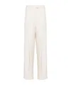 Philosophy Di Lorenzo Serafini Slub Pleated Straight Trousers In White