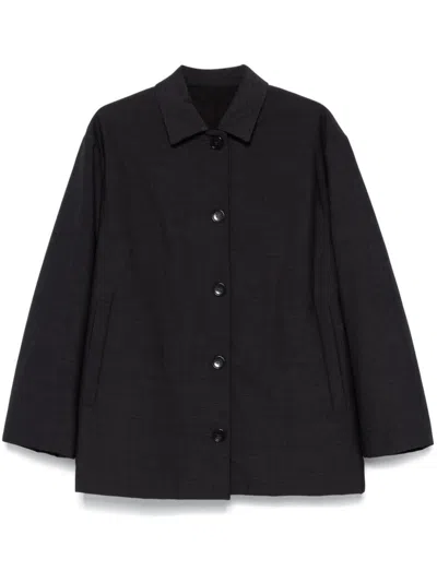 Philosophy Di Lorenzo Serafini Slub-texture Coat In Black