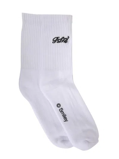 Philosophy Di Lorenzo Serafini Socks With Embroidered Smiley In White