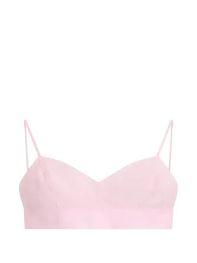Philosophy Di Lorenzo Serafini Spaghetti-strap Cropped Top In Pink
