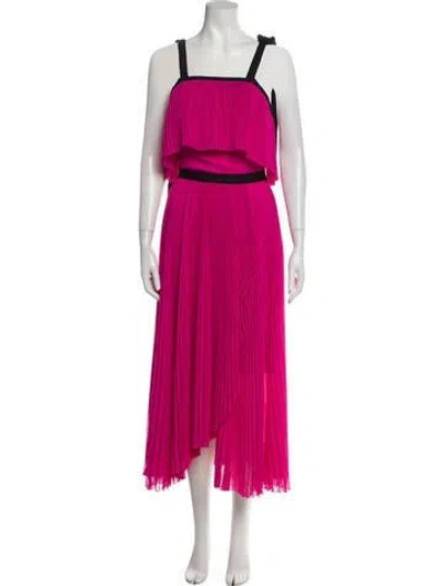 Pre-owned Philosophy Di Lorenzo Serafini Square Neckline Long Dress In Pink