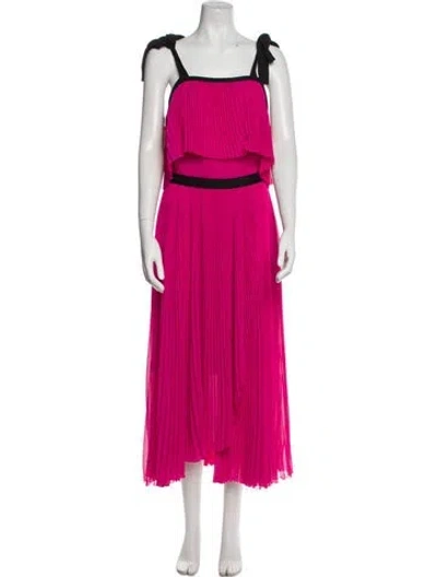 Pre-owned Philosophy Di Lorenzo Serafini Square Neckline Long Dress In Pink