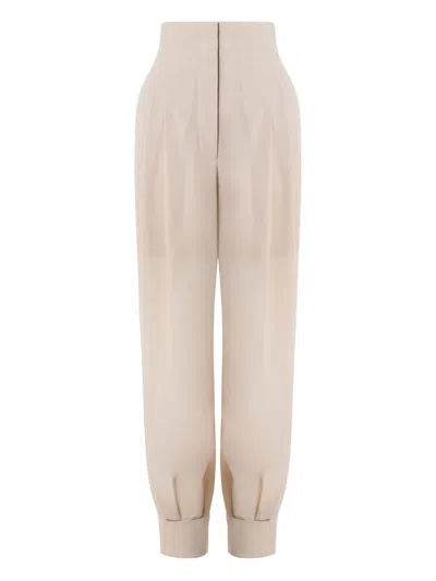 Philosophy Di Lorenzo Serafini Stitched Carrot Trousers In Neutral