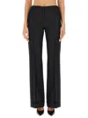 Philosophy Di Lorenzo Serafini Straight Leg Trousers Ribbed Accents In Black