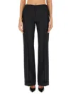 Philosophy Di Lorenzo Serafini Straight Leg Trousers Ribbed Accents In Black