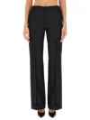 Philosophy Di Lorenzo Serafini Straight Leg Trousers Ribbed Accents In Black