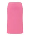 Philosophy Di Lorenzo Serafini Midi Pink Skirt With Elastic Waistband In Ribbed Fabric Woman In Pink