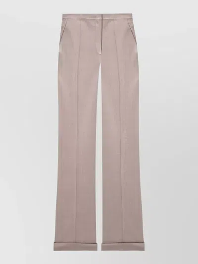 Philosophy Di Lorenzo Serafini Straight Trousers Belt Loops Cuffed Hem In Neutral