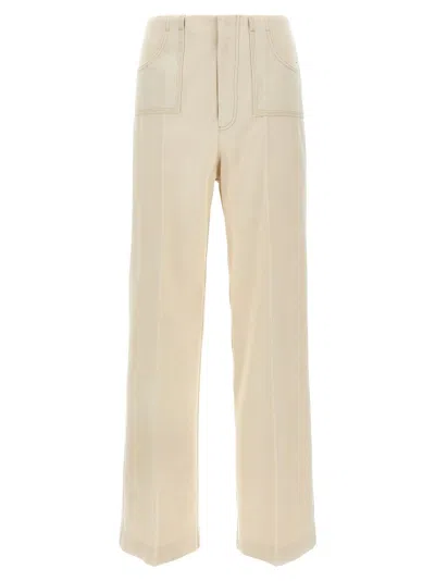 Philosophy Di Lorenzo Serafini Straight Wide-leg Cotton Blend Canvas Pants In Multi