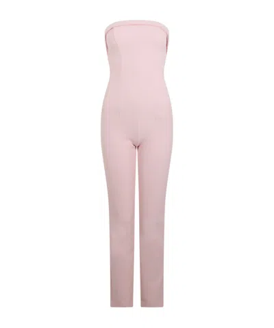 Philosophy Di Lorenzo Serafini Strapless Fitted Jumpsuit In Pink
