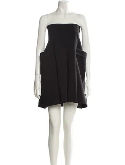 Pre-owned Philosophy Di Lorenzo Serafini Strapless Mini Dress In Black