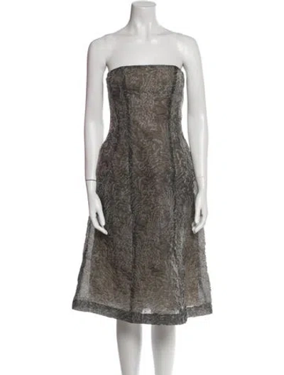 Pre-owned Philosophy Di Lorenzo Serafini Strapless Mini Dress In Gray