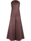 Philosophy Di Lorenzo Serafini Strapless Satin Jumpsuit In 紫色