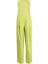 Philosophy Di Lorenzo Serafini Strapless Straight-leg Jumpsuit In Grün