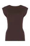 Philosophy Di Lorenzo Serafini Layered Boat Neck Blouse In Brown
