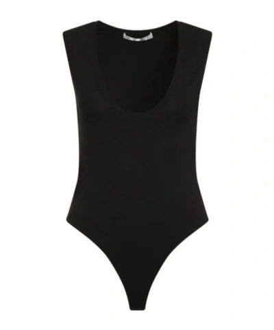 Philosophy Di Lorenzo Serafini Stretch Knitted Bodysuit In Black