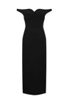 Philosophy Di Lorenzo Serafini Off-the-shoulder Tech Crepe Midi Dress In Nero