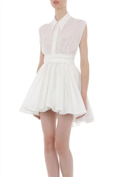 Philosophy Di Lorenzo Serafini Stretch Popline Dress In White