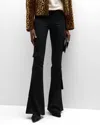 Philosophy Di Lorenzo Serafini Stretch Taffeta Flared Cargo Pants In Black In Black