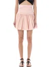 Philosophy Di Lorenzo Serafini High-waisted Gathered Skirt With Snap Button Closure In Pink