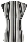 Philosophy Di Lorenzo Serafini Stretch Tulle Fabric With Striped Top In Grey