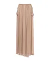 Philosophy Di Lorenzo Serafini Beige Maxi Skirt With Gathered Waist In Neutral