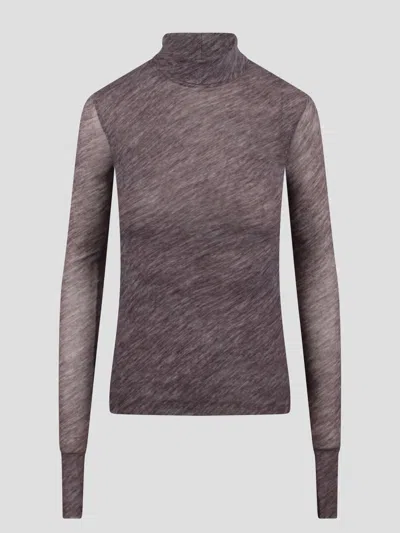 Philosophy Di Lorenzo Serafini Stretch Tulle Printed Turtleneck Jumper In Schwarz