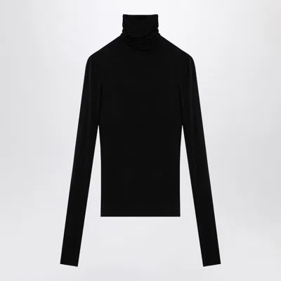 Philosophy Di Lorenzo Serafini Stretch Viscose Turtleneck Sweater In Black