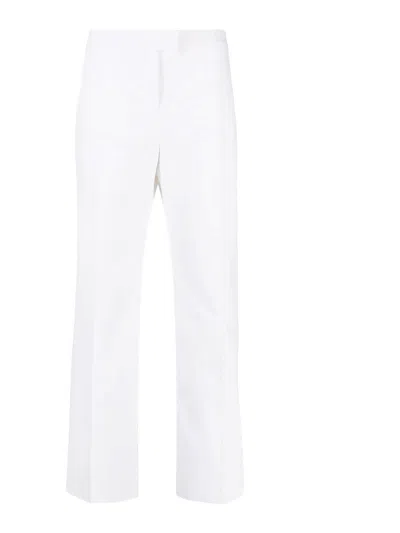 Philosophy Di Lorenzo Serafini Stretched Cotton Casual Trousers In White