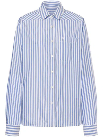Philosophy Di Lorenzo Serafini Stripe-pattern Shirt In Blue