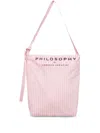 Philosophy Di Lorenzo Serafini Striped Beach Bag In Pink