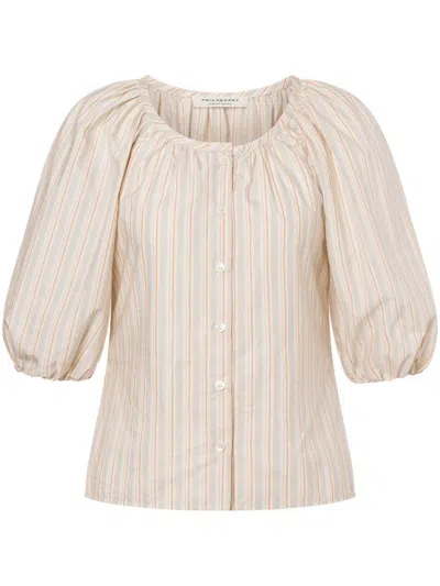 PHILOSOPHY DI LORENZO SERAFINI PHILOSOPHY DI LORENZO SERAFINI STRIPED BLOUSE WITH BUTTONS