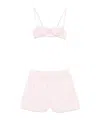 Philosophy Di Lorenzo Serafini Striped Bra Short Set In Pink