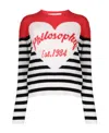 Philosophy Di Lorenzo Serafini Intarsia-logo Striped Sweatshirt In Multi