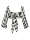 Philosophy Di Lorenzo Serafini Striped Crop Top