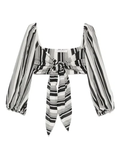Philosophy Di Lorenzo Serafini Striped Crop Top In Black