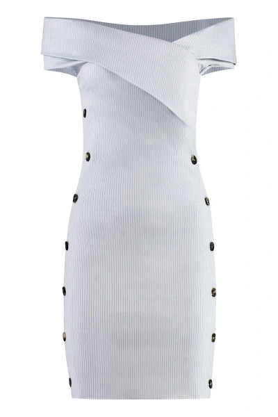 Philosophy Di Lorenzo Serafini Front Button Striped Dress For Women In White