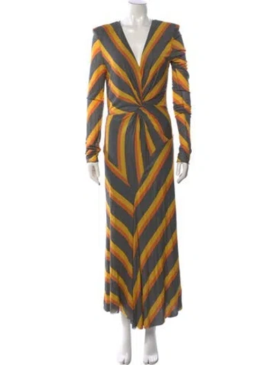 Pre-owned Philosophy Di Lorenzo Serafini Striped Long Dress In Multi