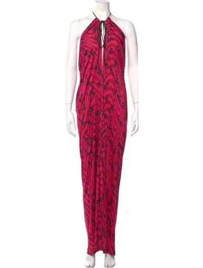 Pre-owned Philosophy Di Lorenzo Serafini Striped Long Dress In Pink