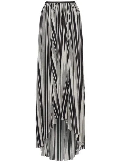 Philosophy Di Lorenzo Serafini Striped Maxi Skirt In Black