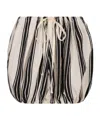 Philosophy Di Lorenzo Serafini Striped Cotton-blend Mini Skirt In Brown
